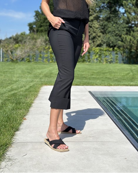 Kalhoty dámské Dsquared2 černé plátěné